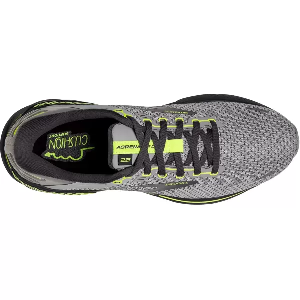 Brooks Mens Adrenaline GTS 22 Supportive Running ShoeGreyPearlNightlife