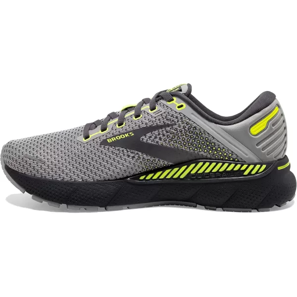 Brooks Mens Adrenaline GTS 22 Supportive Running ShoeGreyPearlNightlife