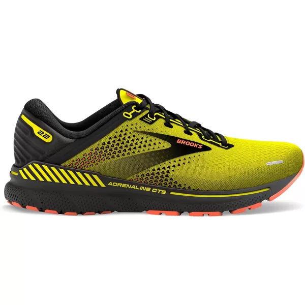 Brooks Mens Adrenaline GTS 22 Supportive Running ShoeNightlifeBlackFlame