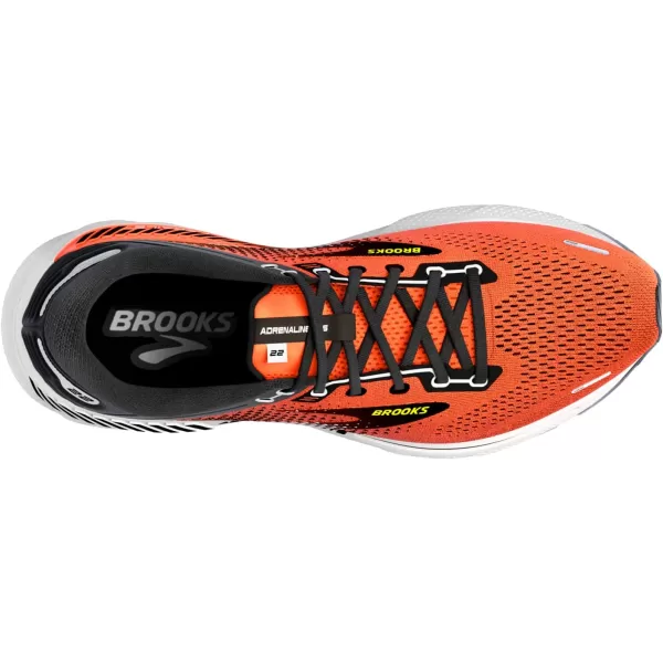 Brooks Mens Adrenaline GTS 22 Supportive Running ShoeOrangeBlackWhite