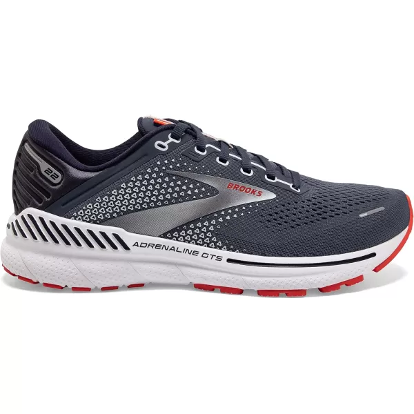 Brooks Mens Adrenaline GTS 22 Supportive Running ShoePeacoatIndia InkGrenadine