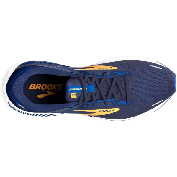 Brooks Mens Adrenaline GTS 22 Supportive Running ShoePeacoatOrangeWhite