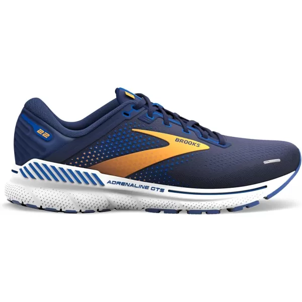 Brooks Mens Adrenaline GTS 22 Supportive Running ShoePeacoatOrangeWhite