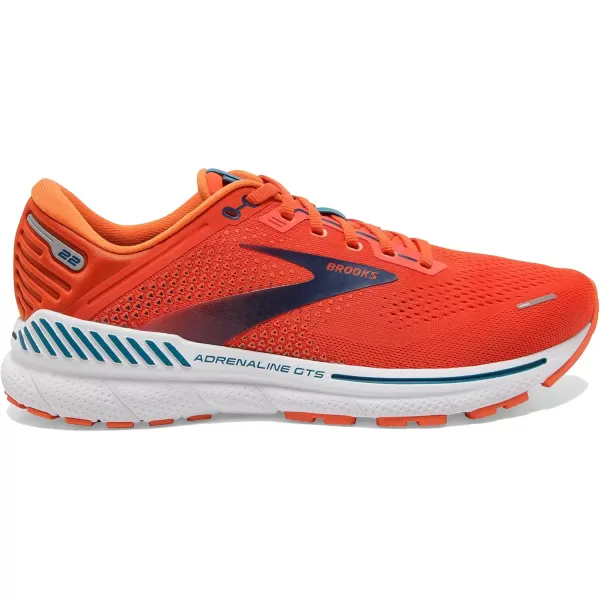 Brooks Mens Adrenaline GTS 22 Supportive Running ShoePumpkinFlameTitan