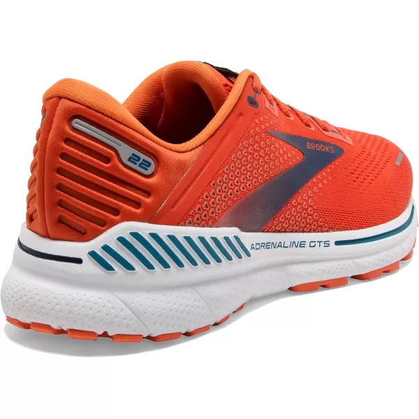 Brooks Mens Adrenaline GTS 22 Supportive Running ShoePumpkinFlameTitan