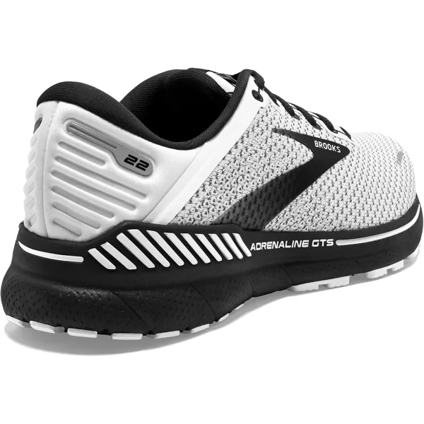 Brooks Mens Adrenaline GTS 22 Supportive Running ShoeWhiteGreyBlack