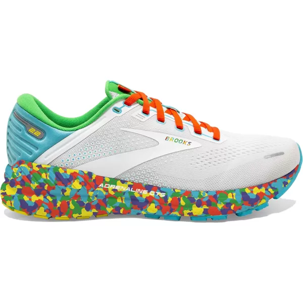 Brooks Mens Adrenaline GTS 22 Supportive Running ShoeWhiteRedGreen