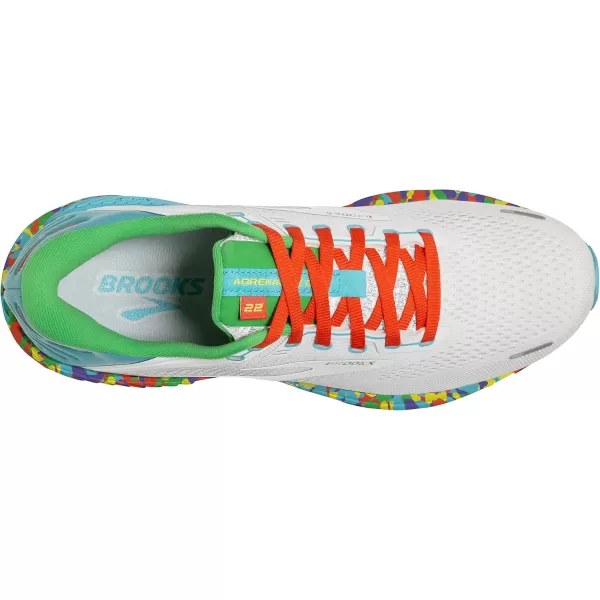 Brooks Mens Adrenaline GTS 22 Supportive Running ShoeWhiteRedGreen
