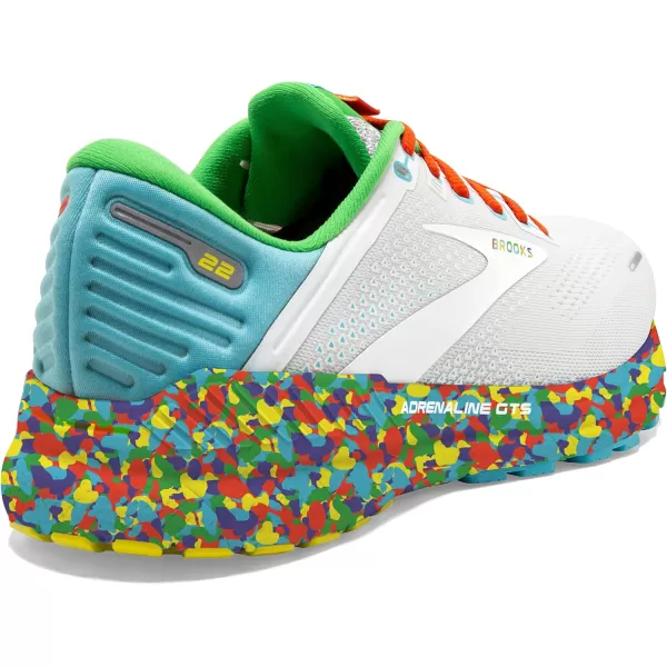 Brooks Mens Adrenaline GTS 22 Supportive Running ShoeWhiteRedGreen