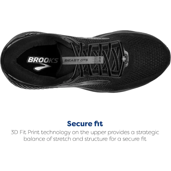Brooks Mens Beast GTS 23 Supportive Running ShoeBlackGunmetal