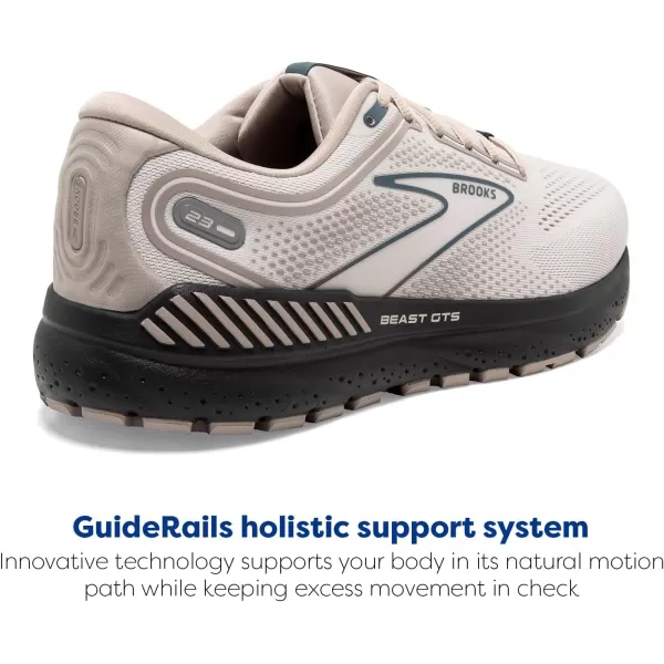 Brooks Mens Beast GTS 23 Supportive Running ShoeChateau GreyWhite SandBlue