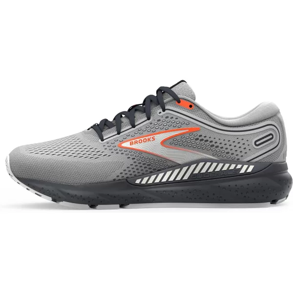 Brooks Mens Beast GTS 23 Supportive Running ShoeGreyScarletEbony