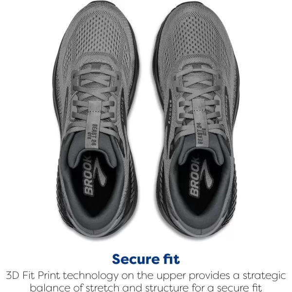 Brooks Mens Beast GTS 24 Supportive Running ampamp Walking ShoePrimer GreyEbony