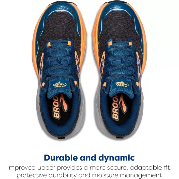 Brooks Mens Caldera 7 Trail Running ShoeEbonyBlue SapphireOrange