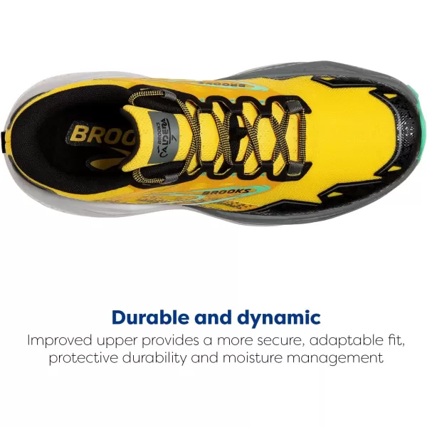 Brooks Mens Caldera 7 Trail Running ShoeLemon ChromeBlackSpringbud