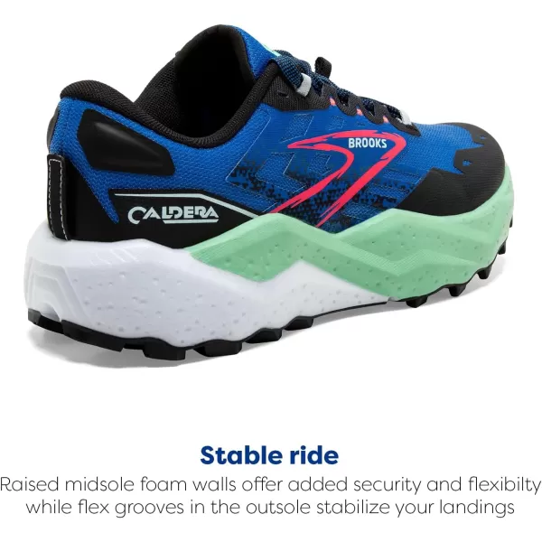 Brooks Mens Caldera 7 Trail Running ShoeVictoria BlueBlackSpring Bud