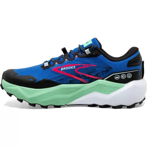Brooks Mens Caldera 7 Trail Running ShoeVictoria BlueBlackSpring Bud