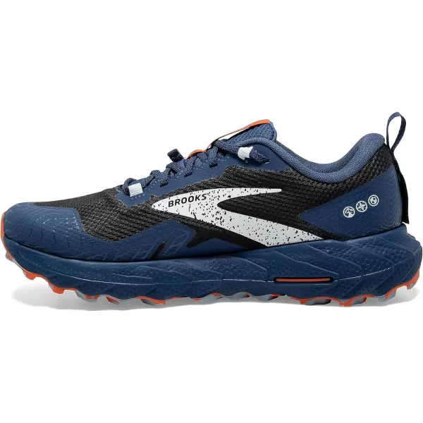 Brooks Mens Cascadia 17 GTX Waterproof Trail Running ShoeBlackBlueFirecracker