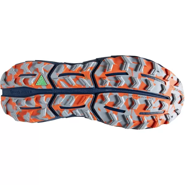 Brooks Mens Cascadia 17 GTX Waterproof Trail Running ShoeBlackBlueFirecracker