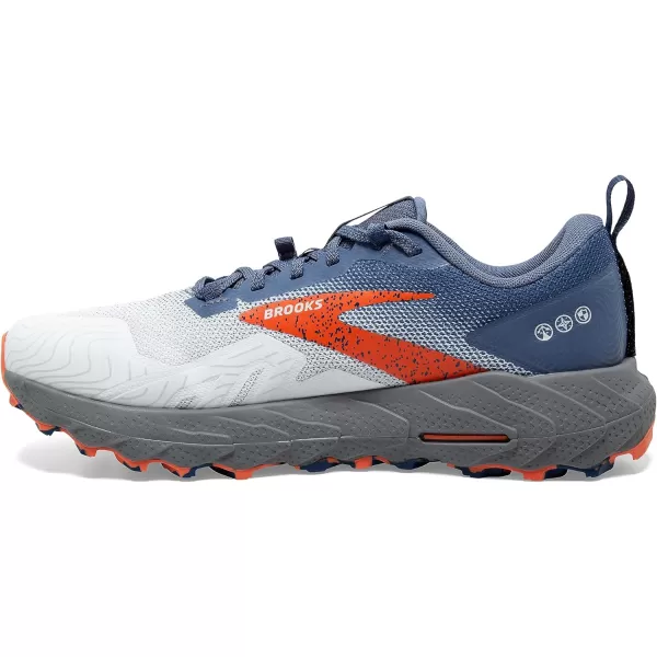 Brooks Mens Cascadia 17 Trail Running ShoeBlueNavyFirecracker