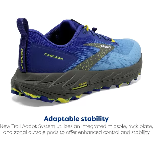 Brooks Mens Cascadia 17 Trail Running ShoeBlueSurf the WebSulphur