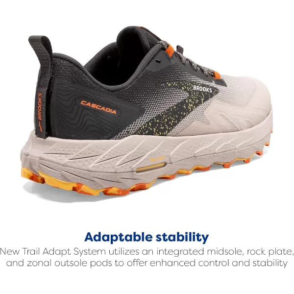 Brooks Mens Cascadia 17 Trail Running ShoeChateau GreyForged Iron
