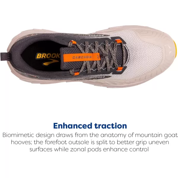 Brooks Mens Cascadia 17 Trail Running ShoeChateau GreyForged Iron