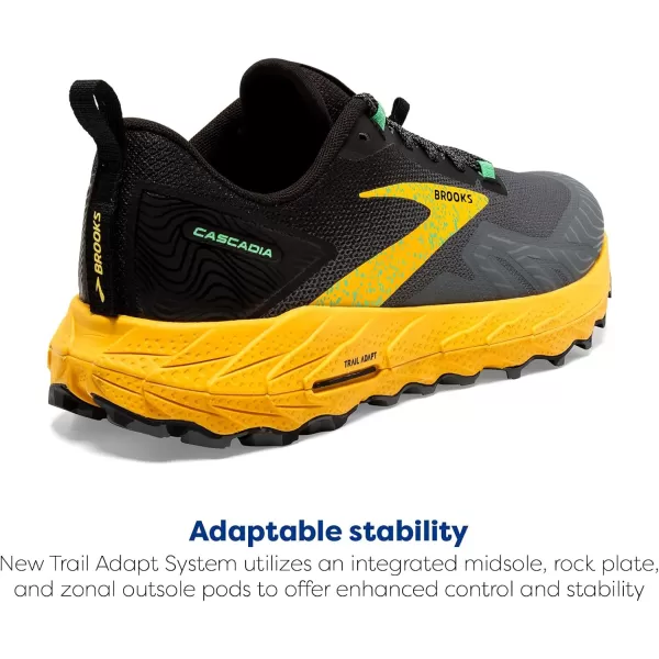 Brooks Mens Cascadia 17 Trail Running ShoeLemon ChromeSedona Sage