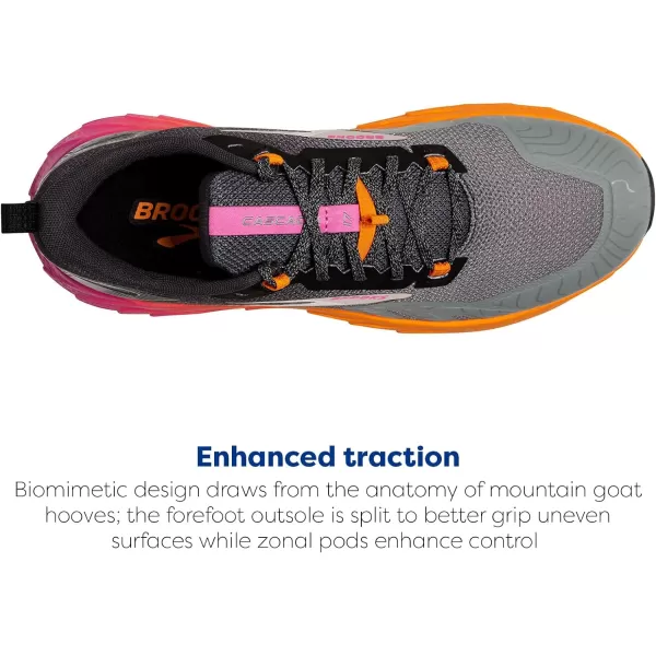 Brooks Mens Cascadia 17 Trail Running ShoePrimerEbonyOriole