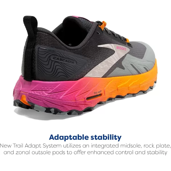 Brooks Mens Cascadia 17 Trail Running ShoePrimerEbonyOriole