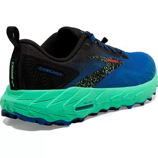 Brooks Mens Cascadia 17 Trail Running ShoeVictoria Blue Black Spring Bud