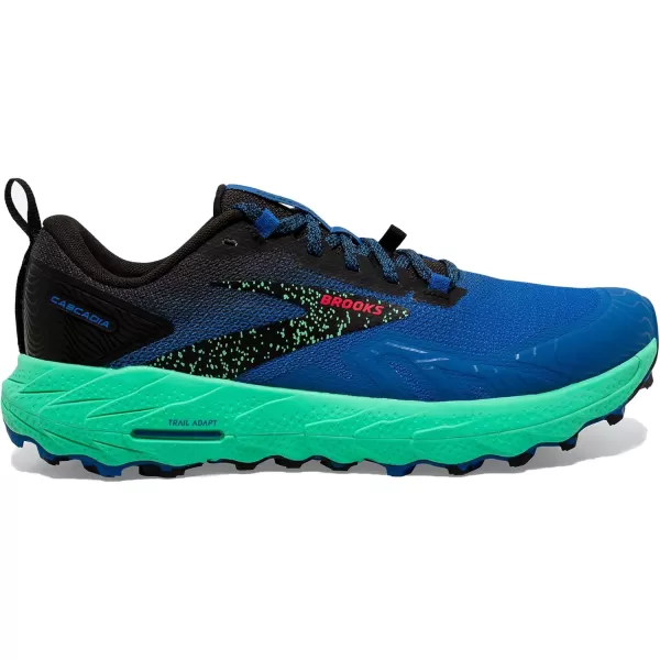 Brooks Mens Cascadia 17 Trail Running ShoeVictoria Blue Black Spring Bud