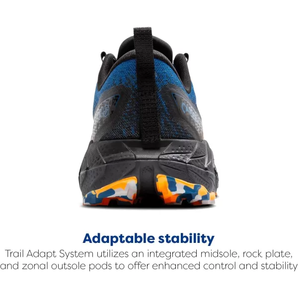 Brooks Mens Cascadia 18 Mountain Trail Running ShoeBlue SapphireBlackOrange