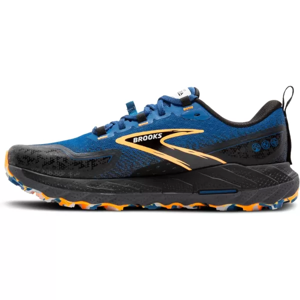 Brooks Mens Cascadia 18 Mountain Trail Running ShoeBlue SapphireBlackOrange