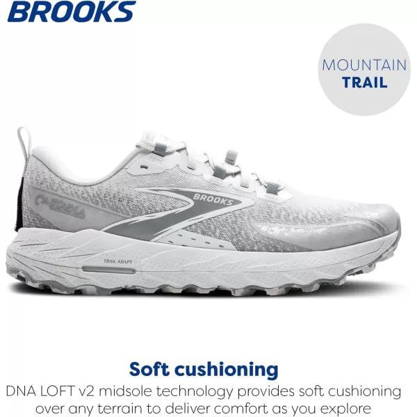 Brooks Mens Cascadia 18 Mountain Trail Running ShoeOysterPrimer GreyCoconut