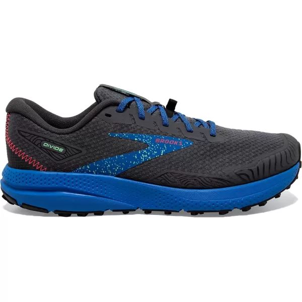 Brooks Mens Divide 4 Trail Running ShoeEbonyBlackVictoria Blueblack