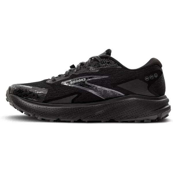 Brooks Mens Divide 5 GTX Waterproof Trail Running ShoeBlackAlloyPrimer Grey