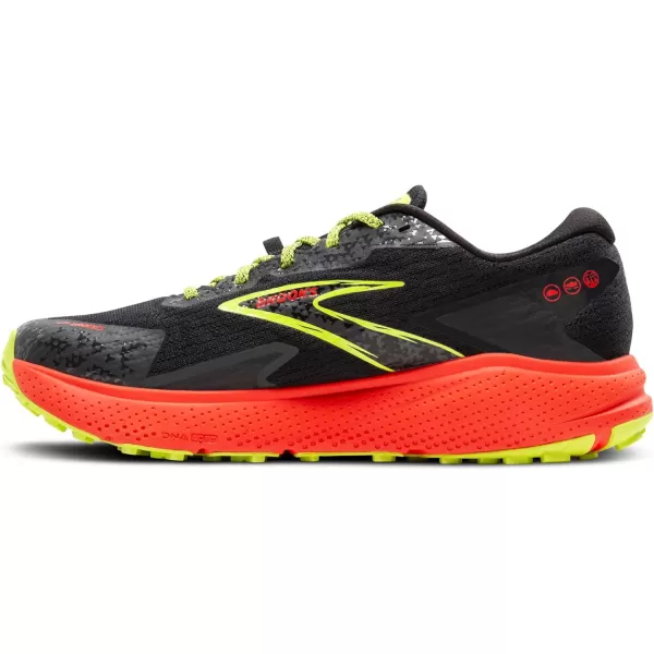 Brooks Mens Divide 5 GTX Waterproof Trail Running ShoeBlackCherryLime