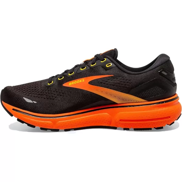 Brooks Mens Ghost 15 Neutral Running ShoeBlack Yellow