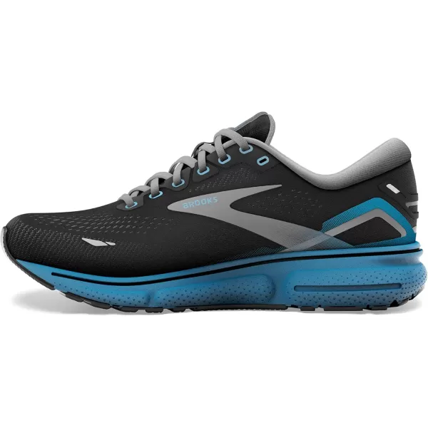 Brooks Mens Ghost 15 Neutral Running ShoeBlackBlackened PearlBlue