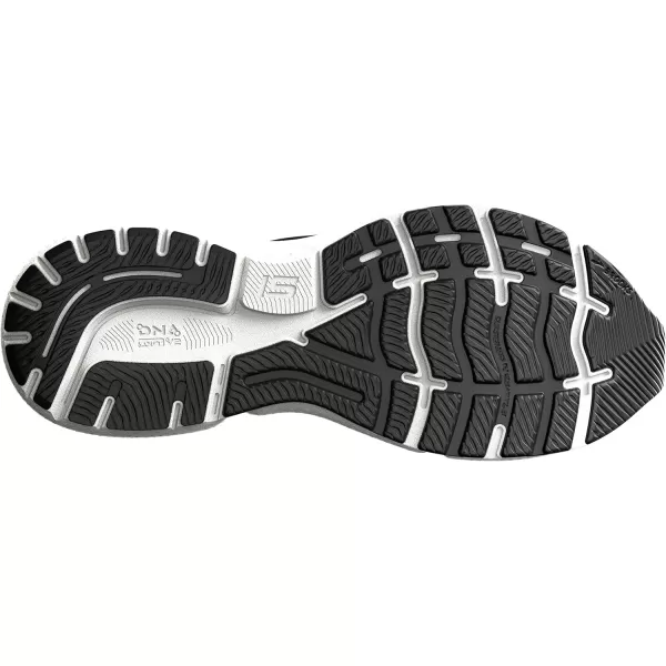 Brooks Mens Ghost 15 Neutral Running ShoeBlackBlackened PearlWhite