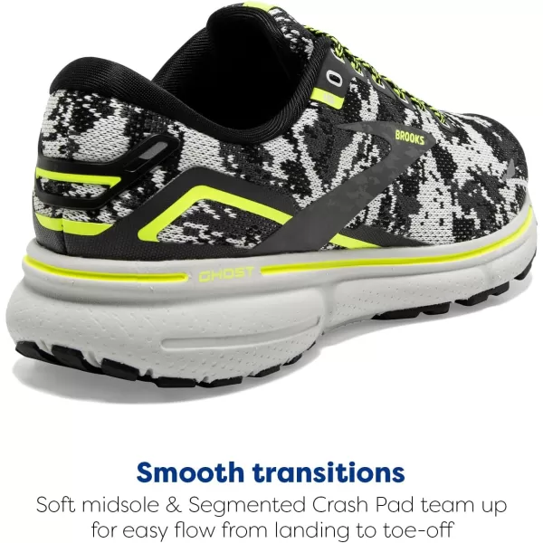 Brooks Mens Ghost 15 Neutral Running ShoeBlackEbonyNightlife