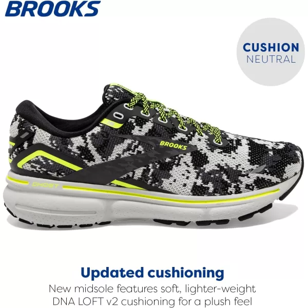 Brooks Mens Ghost 15 Neutral Running ShoeBlackEbonyNightlife