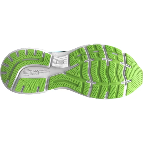 Brooks Mens Ghost 15 Neutral Running ShoeBlackHawaiian OceanGreen