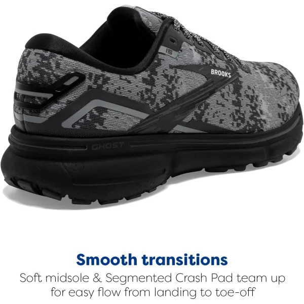 Brooks Mens Ghost 15 Neutral Running ShoeBlackOysterPrimer