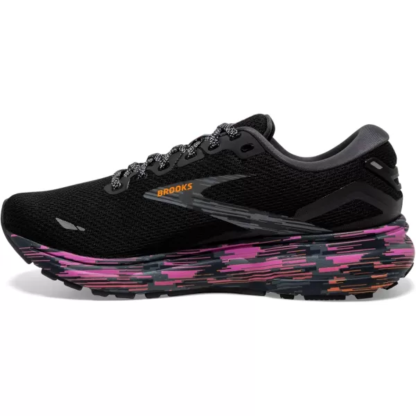 Brooks Mens Ghost 15 Neutral Running ShoeBlackPhloxOriole