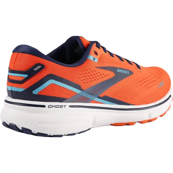 Brooks Mens Ghost 15 Neutral Running ShoeFlameNavyBlue