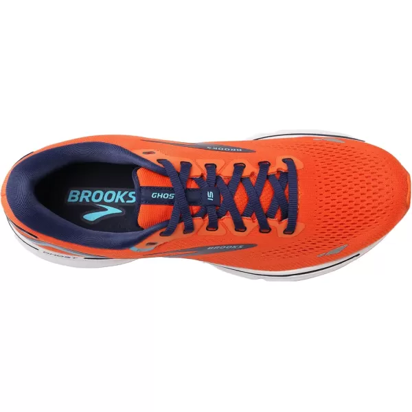 Brooks Mens Ghost 15 Neutral Running ShoeFlameNavyBlue