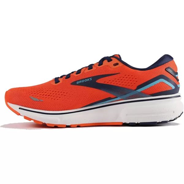 Brooks Mens Ghost 15 Neutral Running ShoeFlameNavyBlue