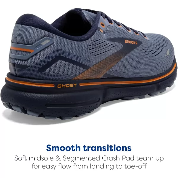 Brooks Mens Ghost 15 Neutral Running ShoeFlintstonePeacoatOak